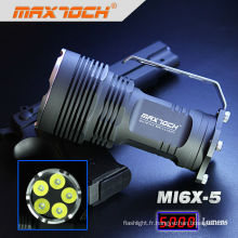Maxtoch MI6X-5 XML T6 5000 Lumen 5 * Cree LED poignée grande puissance lampe de poche Rechargeable